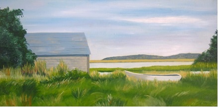 Oil painting from Cape Cod, Abandoned