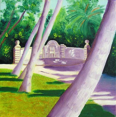 Oil painting from Florida, The Allee