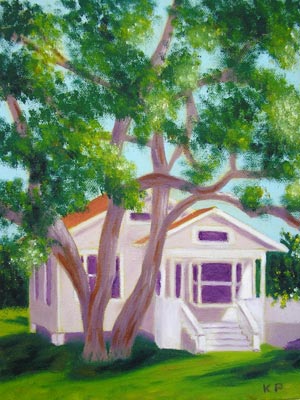 Oil painting from Houses, Annie Beck House
