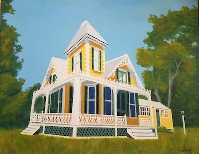 Oil painting from Cape Cod, Arbutus Revisited