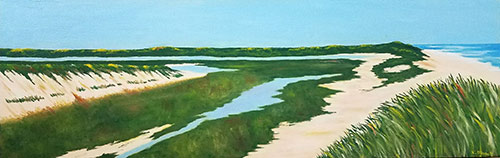 Oil painting from Cape Cod, At Herring Cove