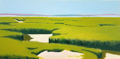 Oil painting from Cape Cod, Bay-side Marsh