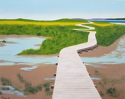 Oil painting from Cape Cod, Audubon Boardwalk
