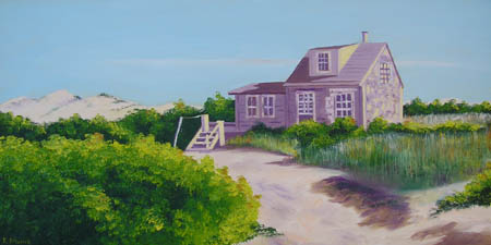 Oil painting from Cape Cod, Dune Shack