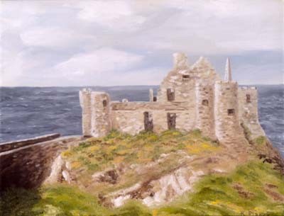 Oil painting from Ireland, Dunloc Castle (Irish Suite #12)