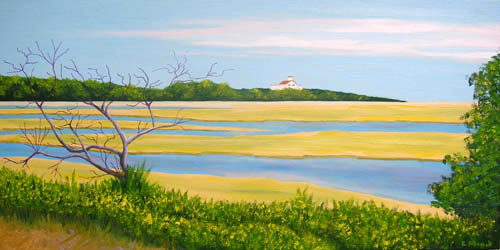 Oil painting from Cape Cod, Golden Rod, Nauset