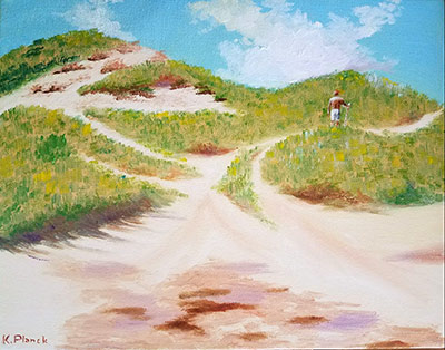 Oil painting from Cape Cod, Great Island Hike