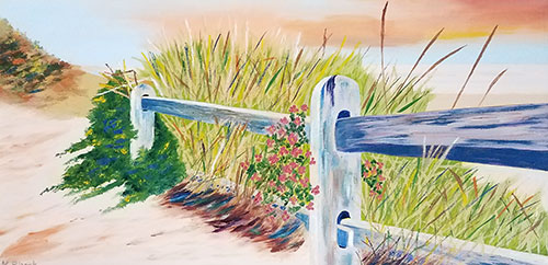 Oil painting from Cape Cod, Newcomb Hollow, Dawn