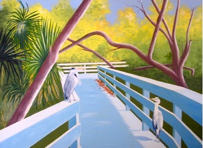 Oil painting from Florida, Into The Swamp