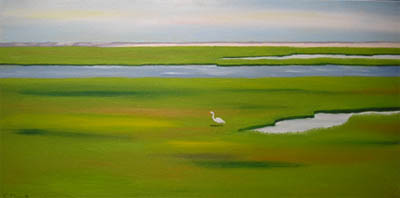 Oil painting from Cape Cod, Lonely, In the Sanctuary