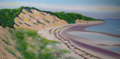 Oil painting from Cape Cod, Low Tide, Great Island