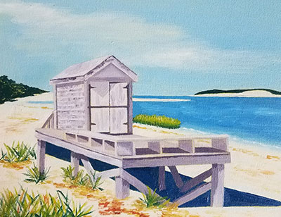 Oil painting from Cape Cod, Lieutenant's Island