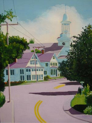 Oil painting from Cape Cod, Main Street