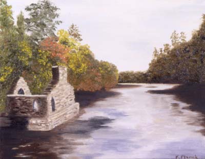 Oil painting from Ireland, The Monks' Fish House (Irish Suite #9)
