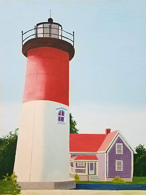 Oil painting from Cape Cod, Nauset Light