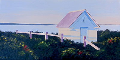 Oil painting from Cape Cod, Near the Harbour