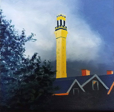 Oil painting from Cape Cod, Pilgrim Tower