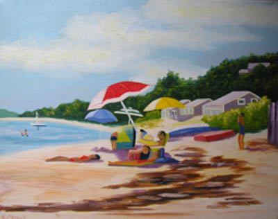 Oil painting from Cape Cod, Powers Landing