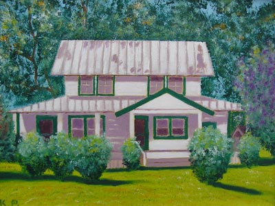 Oil painting from Houses, Sears House