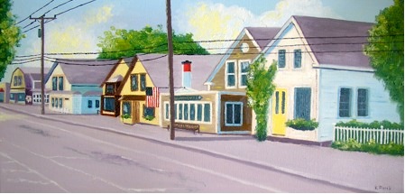 Oil painting from Cape Cod, The Village (Wellfleet)