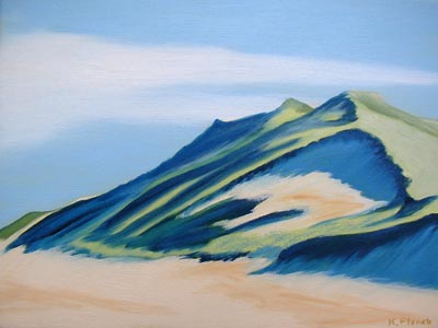 Oil painting from Cape Cod, Truro Dunes