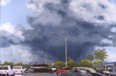 Oil painting from Florida, Wildfire