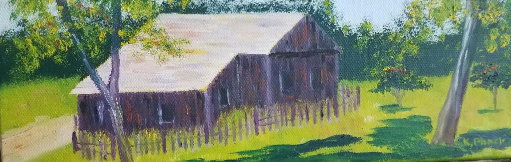 Oil painting from Miniatures, Abandoned Barn, Atwood Higgins