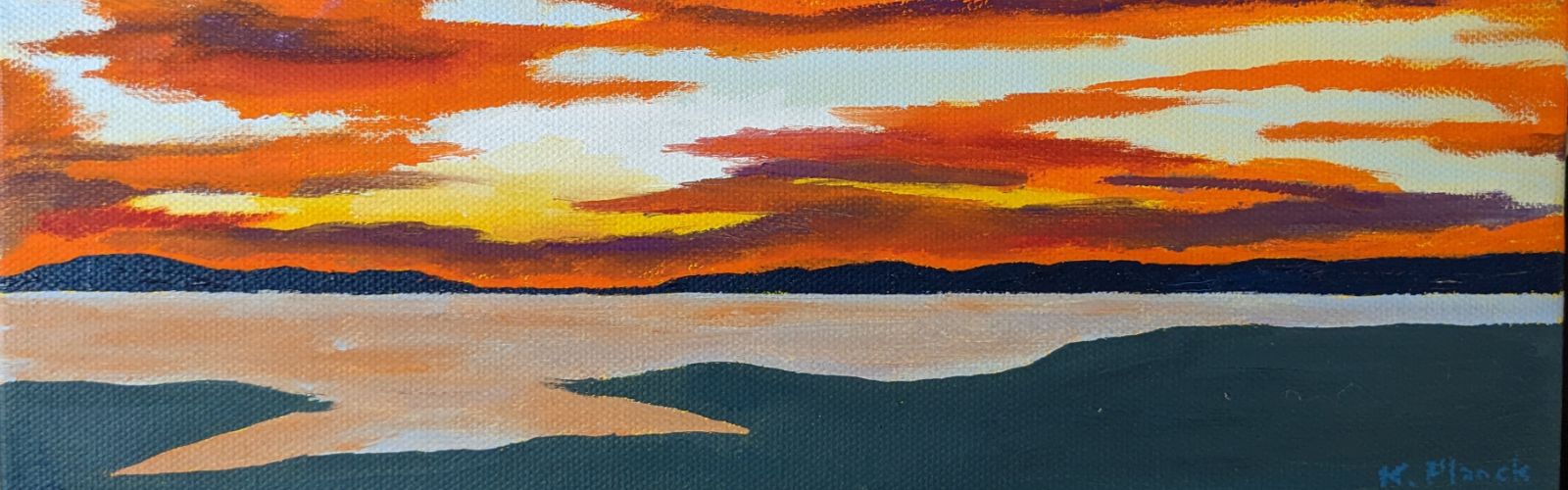 Oil painting from Miniatures, After Sunset, Indian Neck
