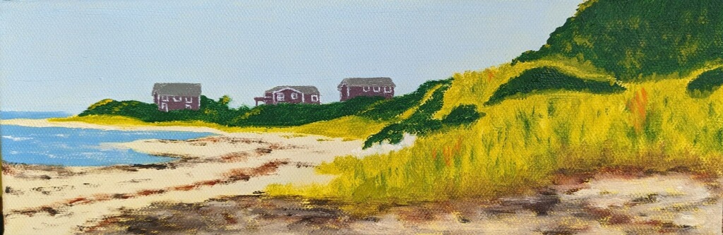 Oil painting from Miniatures, Beach at Bound Brook