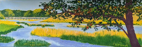 Oil painting from Miniatures, Duck Creek, Autumn