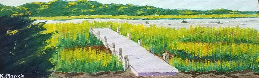 Oil painting from Miniatures, Duck Creek Dock