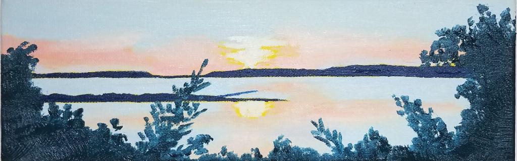 Oil painting from Miniatures, Sunset from Midden Way