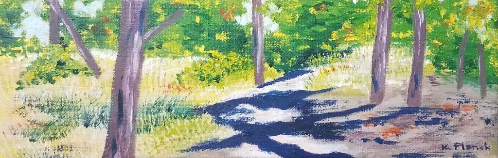 Oil painting from Miniatures, Pilgrim Springs Trail (South Wellfleet)