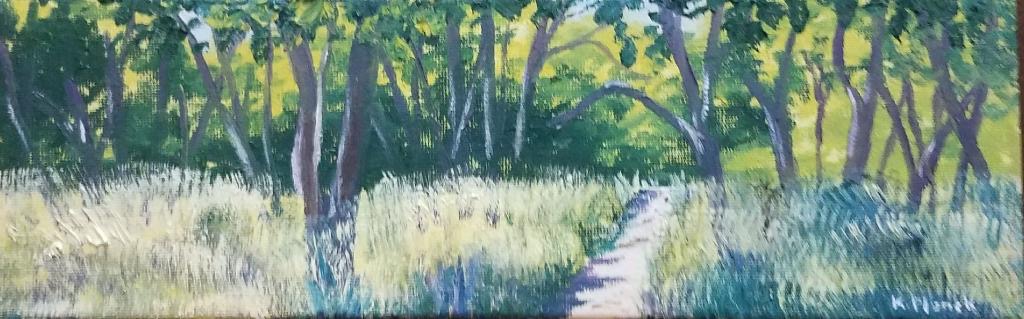 Oil painting from Miniatures, Social Trail (Brush Hollow)