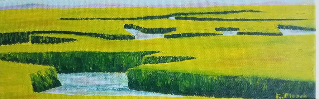 Oil painting from Miniatures, Tidal Marsh