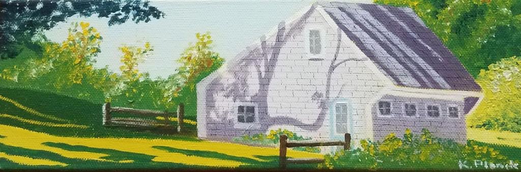 Oil painting from Miniatures, Wellfleet Cottage